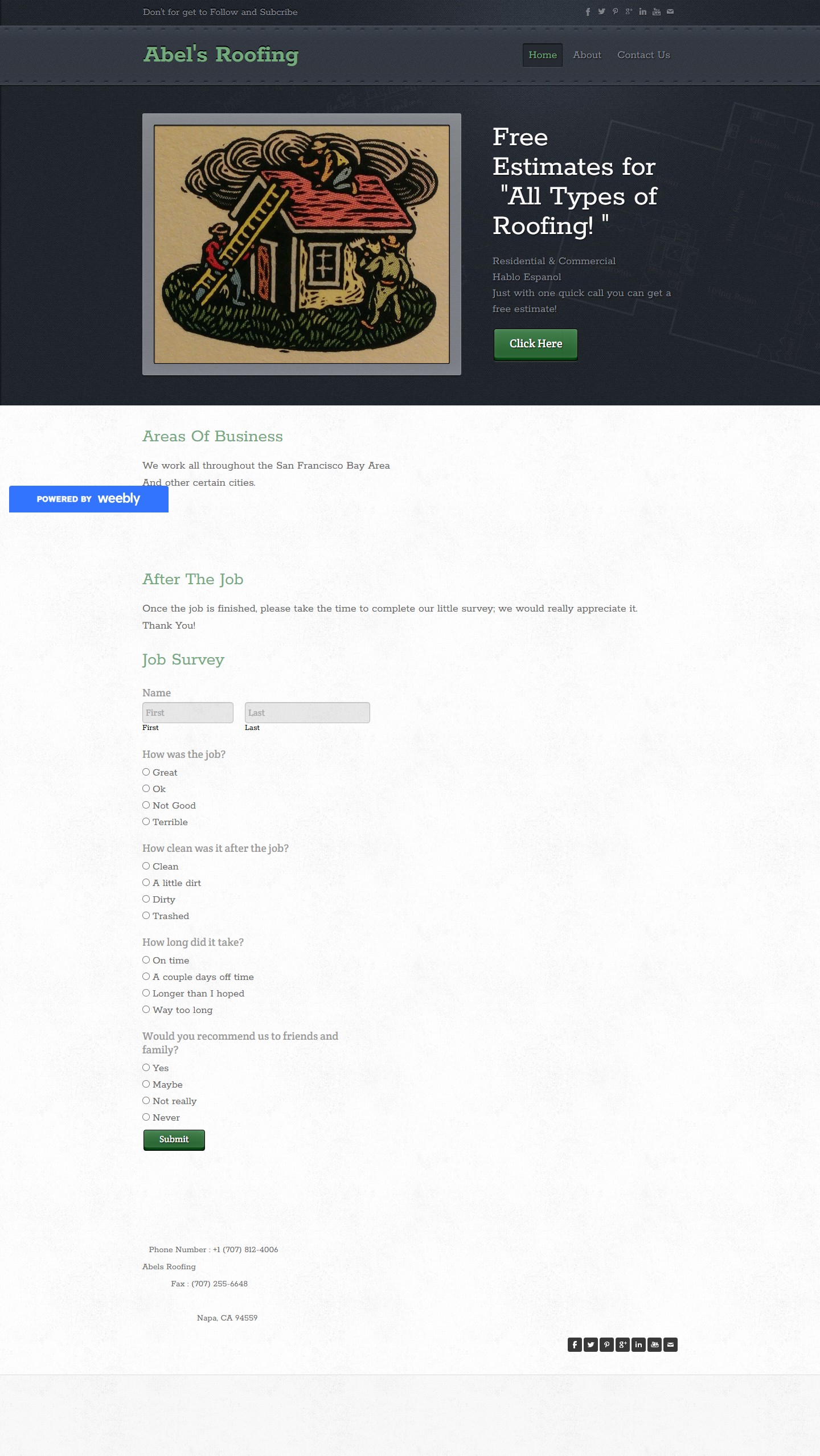 Current outdated website